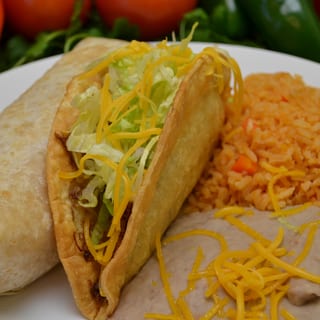 #8 Beef Burrito and Beef Taco Combo