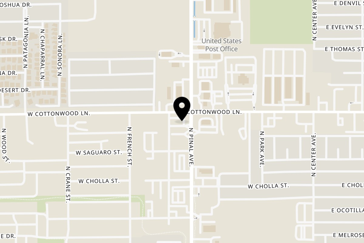 Map showing the location of Rili-B's Taco Shop Casa Grande on 1591 N Pinal Ave in Casa Grande